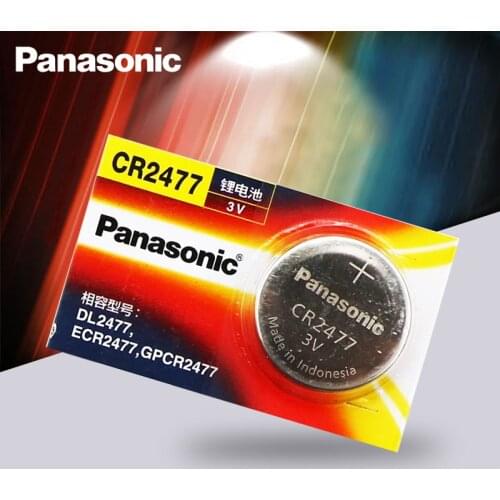 New Panasonic CR2477 3V CR 2477 High Performance High Temperature Resistant Button Coin Battery Cell Batteries Card pac