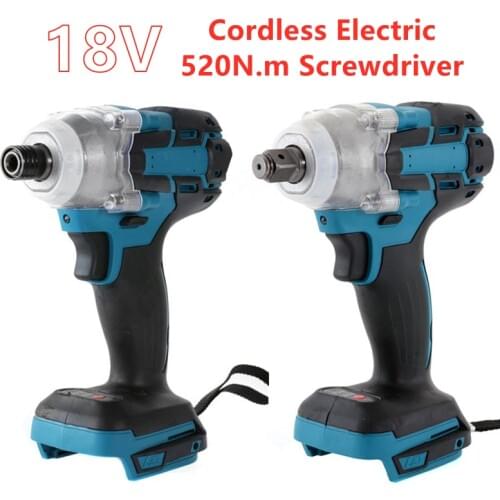 18V 520 N.m Torque Brushless Cordless Electric Impact Wrench Power Tools Rechargeable Wrench For Makita Battery wihout Battery