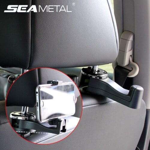 Car Heeadrest Hook ABS Auto Interior Seat Back Hanger Universal Strong Hook Multi-Functional Car Phone Holder Goods Accessories
