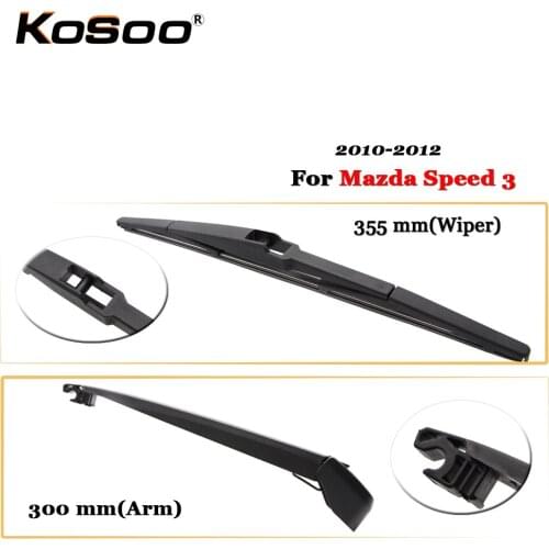 KOSOO Auto Rear Car Wiper Blade For Mazda Speed 3,355mm 2010-2012 Rear Window Windshield Wiper Blades Arm,Car Accessories