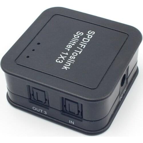 Digital Optical Audio Splitter One In Three Out SPDIF 1in3out 1X3 Optical Fiber Splitter Digital Optical Audio Splitter