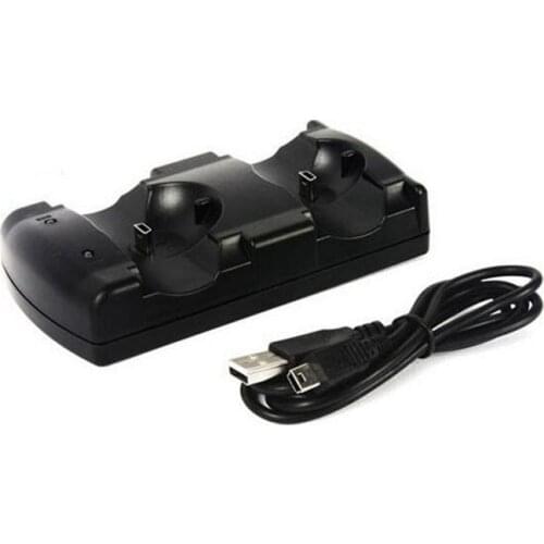 Dual Charging Holder Dock Charger Stand +USB Power Cable Cord for Playstation Dualshock 3 PS3 Gamepad Controller Move Navigation