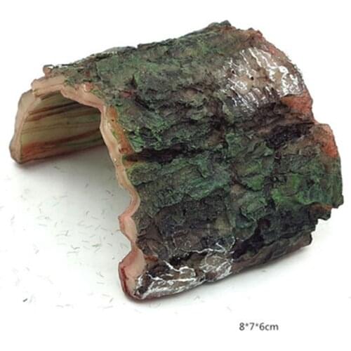 Fake Tree Stump Artificial Bark Branch Model Figurine Craft Miniature Fairy Garden Decoration Aquarium Ornament DIY Accessories