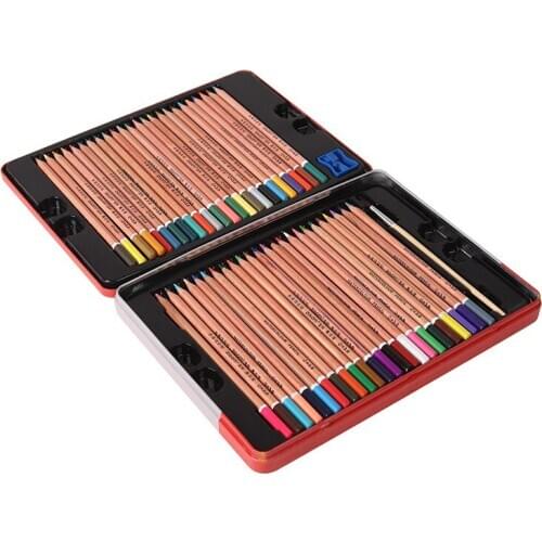 Watercolor Pencils Art Iron box Colored Pencil 36 color water-soluble Colored Pencils Art Sketch Colour Pencil Painting supplies
