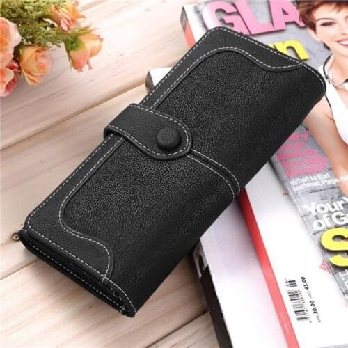Women Wallets Vintage Matte Leather Lady Coin Purse Handbags Moneybags Fashion Hasp Wallet Purses Notecase Card Holder Clips Bag
