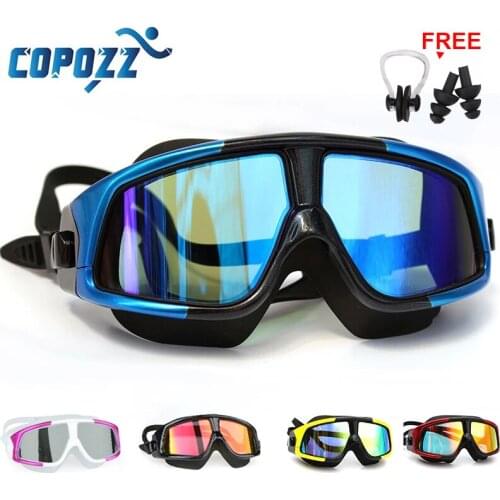 Summer Swimming Goggles Comfortable Silicone Plus Large Frame Swim Glasses Pool Anti-Fog Men Women Swim Mask Waterproof Eyewear