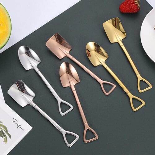 Stainless Steel Shovel Scoop Coffee Dessert Ice Cream Spoon Home Kitchen Gadget
