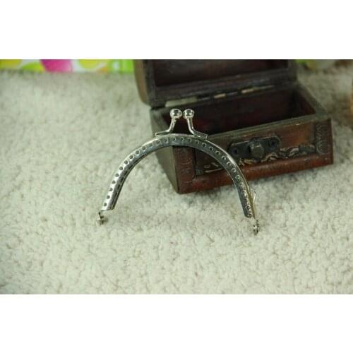 Metal Purse Frame 8.5cm/5pcs Gold Silver Handmade Fabric DIY The Mouth Gold Package Coin Purs Kiss Clasp Lock