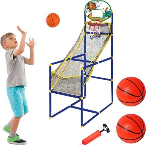 Arcade Basketball Game Set with Basketball Hoop and Air Pump Mini Basketball Sports Game Set for Indoor Outdoor
