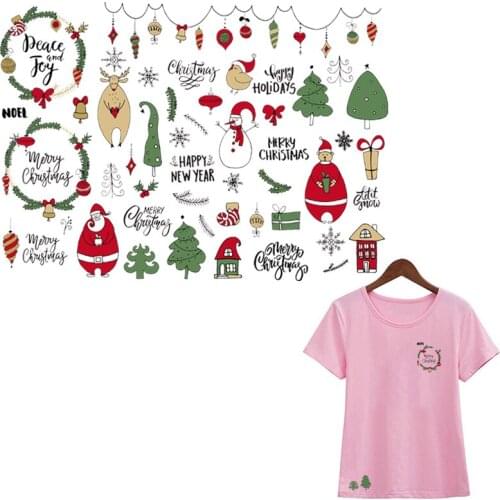 Happy New Year Stickers Patchdiy Accessory Iron On Clothes Fashion Stickers Heat Transfer Thermal Patches