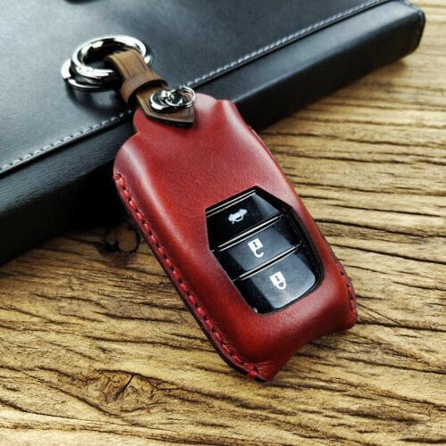 New 2019 Stylish hand-made leather smart car key case for Toyota key case corolla camry RAV4 leather car key case