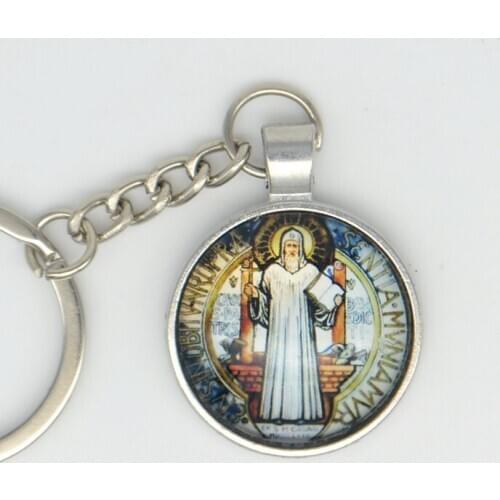 NEW Saint Benedict Medal Key Chains Catholic Orthodox Christian Fashion Religious jewelry