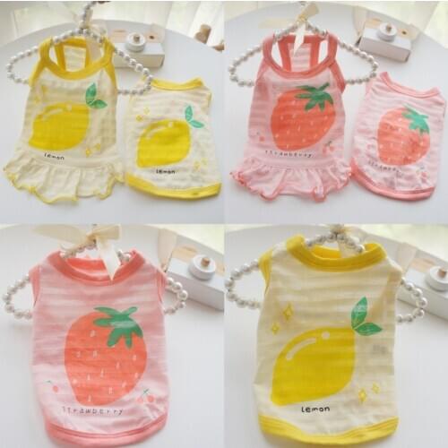 Small Dog Clothing Summer Couple Pet Clothes Cat Puppy Vest Chihuahua Yorkshire Poodle Pomeranian maltese Dog Dress Skirt