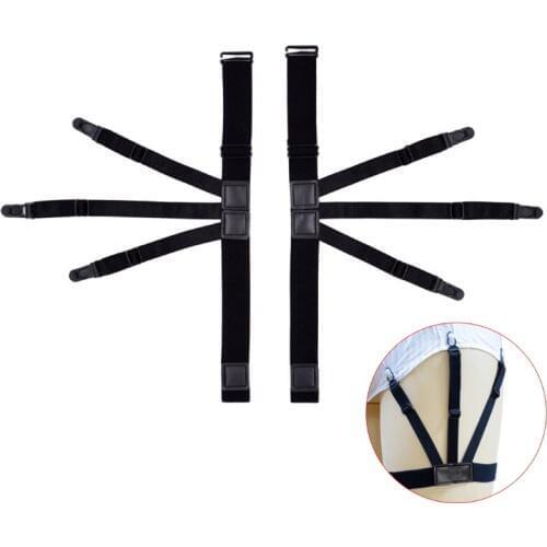 2Pcs/Set Elastic Leg Suspenders Plastic Locking Clamps Shirt Stays Holder Straps