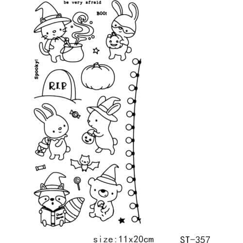 AZSG Cartoon Style Lovely Animals Clear Stamps/Seal For DIY Scrapbooking/Card Making/Album Decorative Silicone Stamp Craft