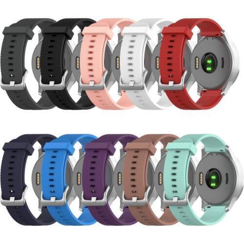 Suitable For Garmin Vivoactive4S Texture Sports Silicone Strap Code 18MM Width Milanese Strap Replaceable Wristband Accessories