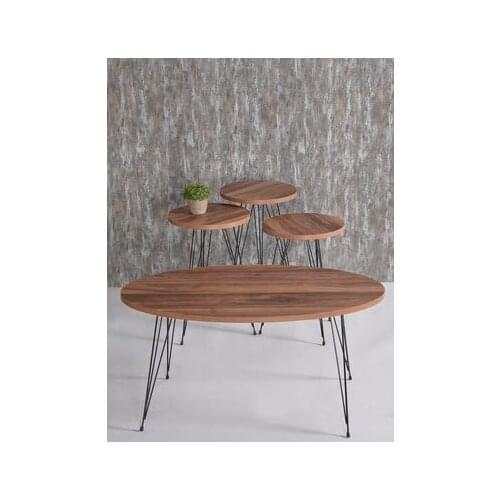 Modern coffee table in the Middle And Zigon coffee table Walnut Set Wire Foot Ellipse coffee tables table basse furniture living room table