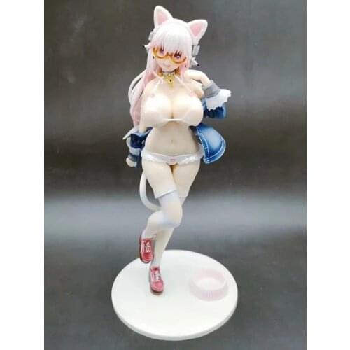 Anime Super Sonic Super Sonico White Cat Ver. PVC Action Figure Sex Figure Model Toys Sexy Girl Collection Doll Gift