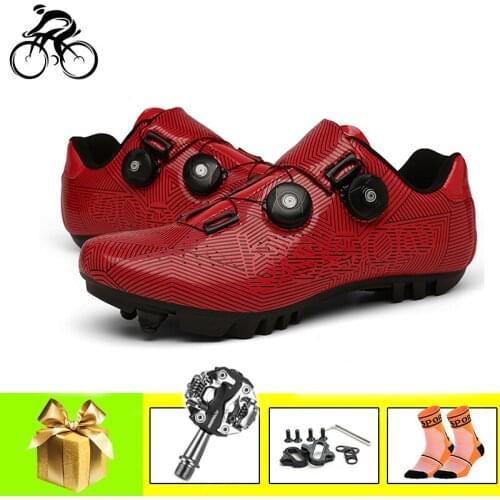 Cycling Shoes Men Women Triathlon Mountain Self-locking Breathable Outdoor Sapatilha Ciclismo Mtb SPD Pedals Riding Sport Shoes
