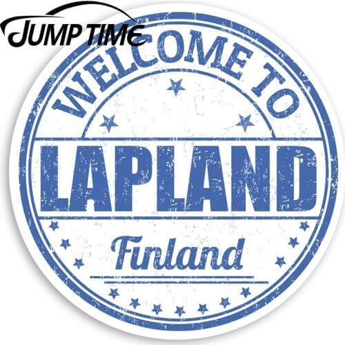 Jump Time Lapland Finland Vinyl Stickers - Travel Stamp Luggage StickerWaterproof Car Decal Trunk Car Accessories