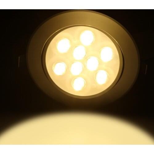 9W LED Recessed Ceiling Down Light Lamp Spotlight Indoor for Home Living Room Decoration Lighting with Driver AC85-265V