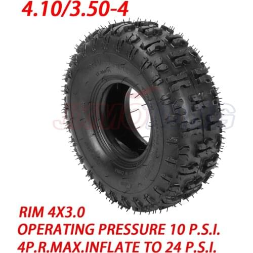 High performance 4.10/3.50-4 410/350-4 ATV Quad Go Kart 47cc 49cc Chunky 4.10-4 Tire inner tube Fit All Models 3.50-4 4" tire