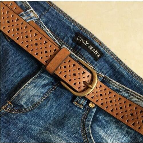Womens cutout pin buckle strap Women brief all-match belt casual clothing belt fashion waist of trousers belt