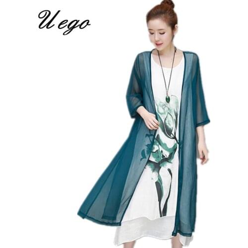 2021 New Arrival Thin Light Cotton Linen Summer Dress Print Lotus Two Piece Set Women Summer Beach Casual Dress Female Vestidos