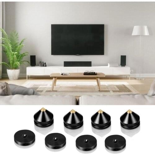 1Sets Speaker Spikes Subwoofer Amplifier Isolation Feet Stand Cone Pad Aluminium Alloy Spikes Cone Floor Foot Nail