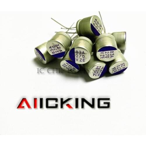 10pcs Solid state capacitors 35V220UF 10 * 9motherboard capacitance 270UF 35V 10 * 9mm