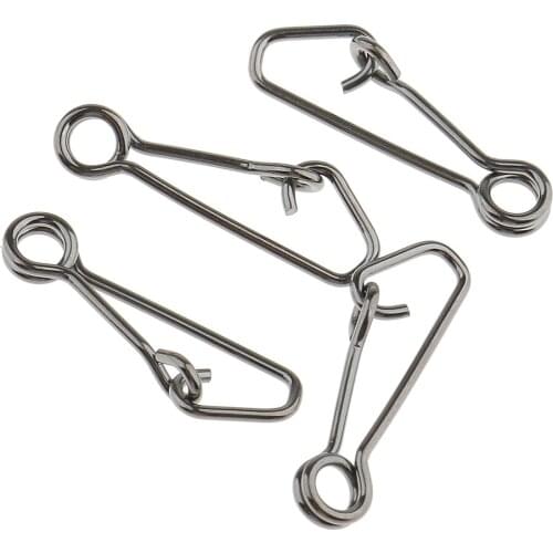 100pcs Fishing Hooked Snap Fishing Barrel Snaps Stainless Steel Tackle 13mm