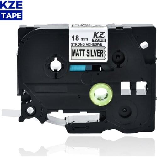 18mm TzeSM941 Black on Matt Silver Laminated Label Tape strong adhesive label tapes Tze-SM941 Tze SM941 tze sm941 for P-touch PT