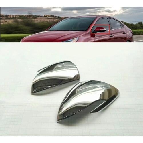 For Hyundai Accent 2018 2PCS ABS Chrome Car Side Door Rearview Mirror Protect Cover Trim Car Styling Accessories