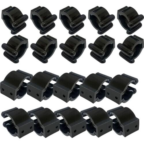 20 Pieces Regular Fishing Rod Storage Clips, Fishing Pole Holder Clip Storage Rack, 2 Style & 10Pcs Each Style - Big for Hold Ha