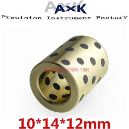 2019 Real Rushed Rolamentos Thrust Bearing 10x14x12 Mm Linear Graphite Copper Set Bearing Bushing Oil Self-lubricating Jdb 10mm