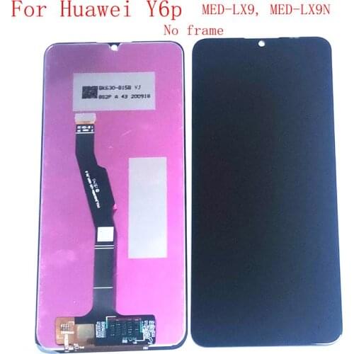 6.3" For Huawei Y6p Lcd Screen Display+Touch Glass Digitizer Frame MED-LX9 MED-LX9N