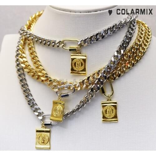 6 Strand Punk Big chunky necklace Jesus charms Thick Twisted wide neckalce gift jewelry necklace Hip Pop necklace chocker9687