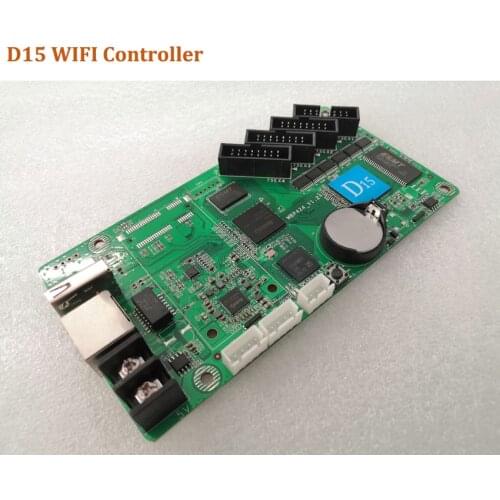 Asynchronous HD-D15 4*HUB75 data interface RGB full color led display WIFI USB control card,Small size screen control card