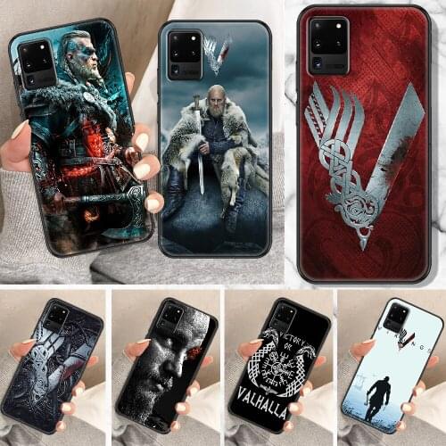 Vikings TV Phone case For Samsung Galaxy Note 4 8 9 10 20 S8 S9 S10 S10E S20 Plus UITRA Ultra black painting bumper luxury coque
