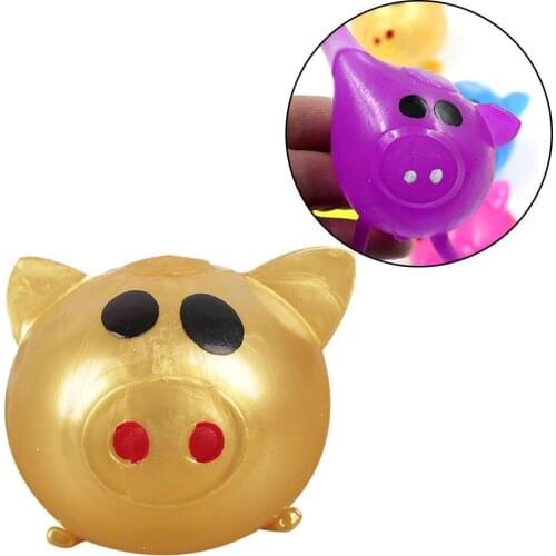Hot Sale Cute Vent Ball Pig Hair Vent Fruit Vent Piglet Decompression Toy Cute Novelty Gift for Kids Holiday Multi-color Pig Toy