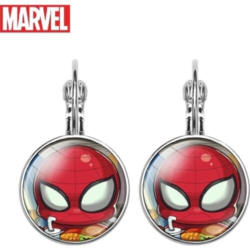 Disney Spiderman Clip Earrings Childrens Cartoon Marvel Gem Pendant Boys Cosplay Gem Earrings Kids Birthday Christmas Gifts