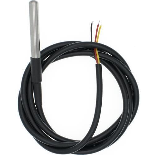 DS18B20 Stainless steel package 1 meter/3meters waterproof 18b20 cable temperature probe temperature sensor