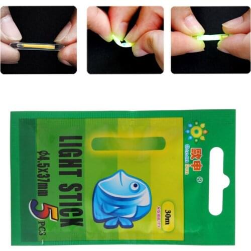 Fishing Fluorescent Lightstick Light Night Float Clip On Dark Glow Stick