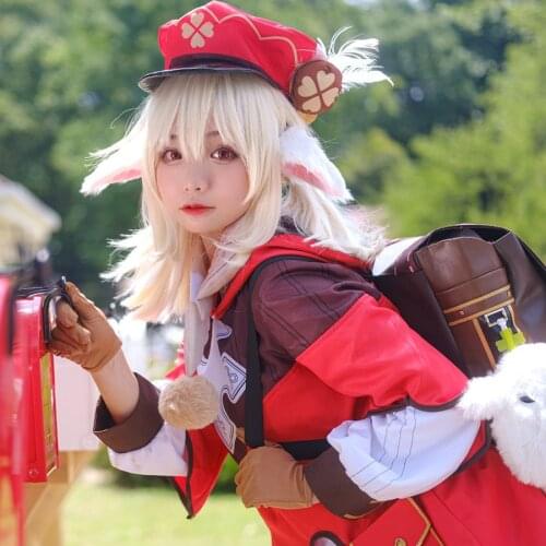 Genshin Impact Mondstadt Klee Dress Uniform Outfit Games Cosplay Costumes
