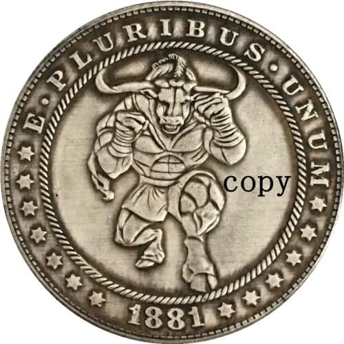 Hobo Nickel 1881-CC USA Morgan Dollar COIN COPY Type 224