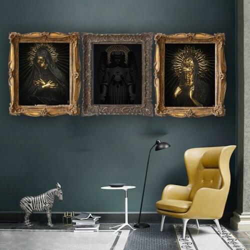 Buddha Abstract Oil Painting Canvas Religious Poster Print Wall Art Pictures For Living Room
