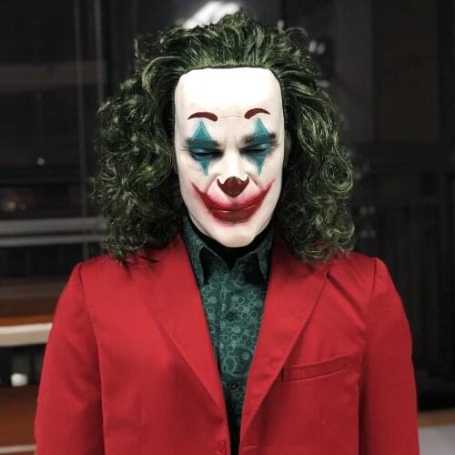 Joker Joaquin Phoenix Cosplay Costume Joker Origin Movie Arthur Fleck Mask Suit Costumes Halloween Carnival Party Props 2019