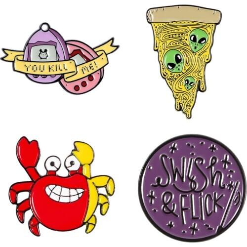 Crab Enamel Brooches Anime Badges Pins For Women Harry Styles Lapel Pins Anime Brooch Enamel Badges On Backpack Gothic Badges