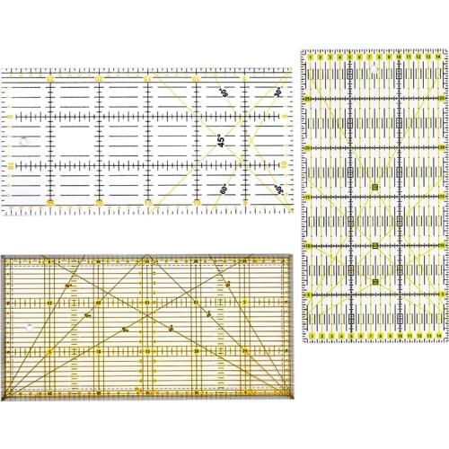 LMDZ 1Pcs Acrylic Patchwork Ruler Drawing Ruler Quilting Tools Office School Sewing Measuring Supplies Measuring Sewing Tools
