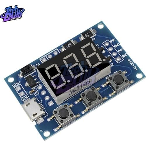 Micro USB DC 2 Channel Adjustable PWM Frequency Signal Generator Duty Cycle Pulse Module Digital LED Display Tube DC 5V 12V 24V